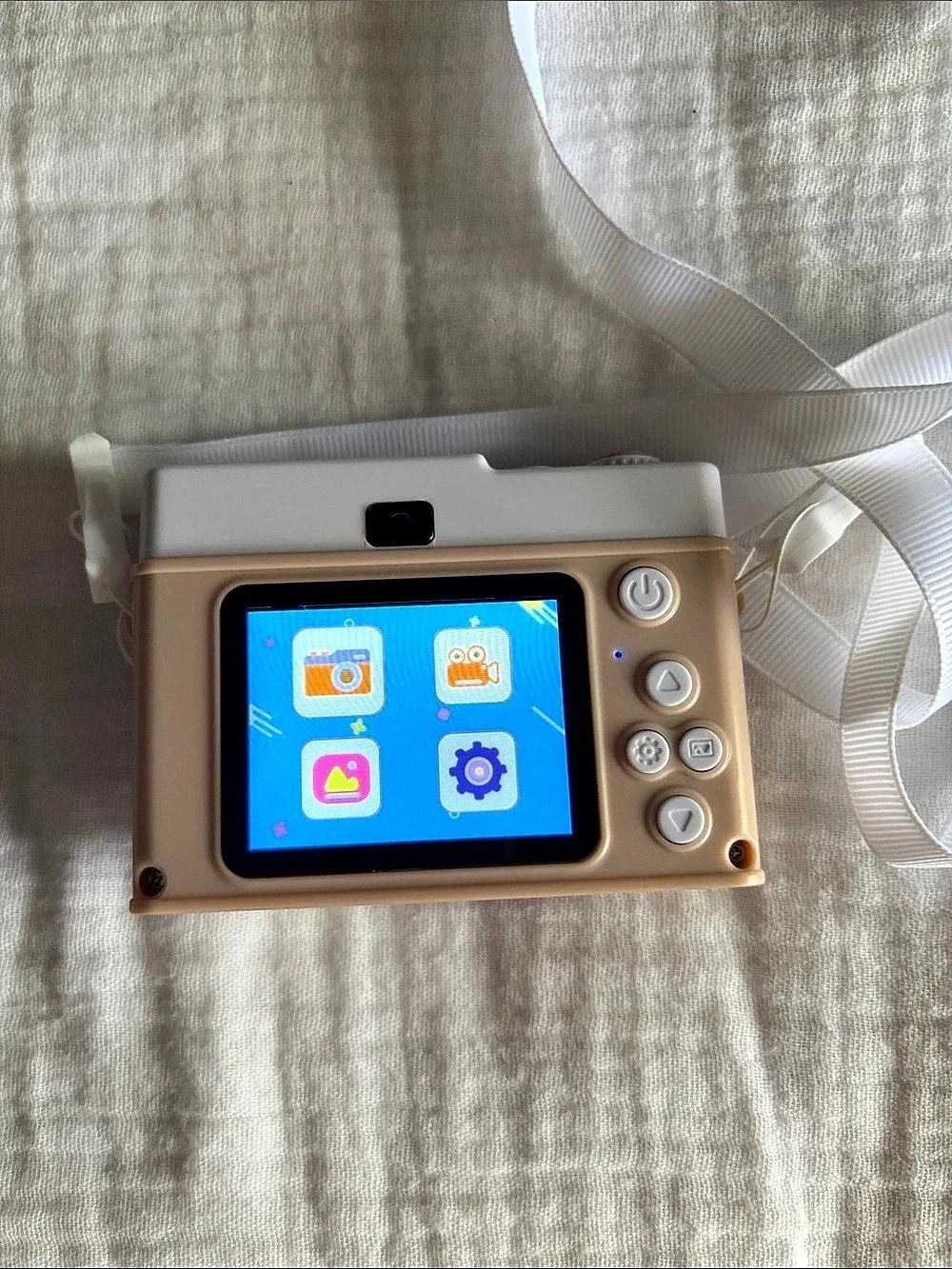 Digital Camera Gold & White Like New